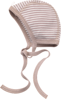Mütze mit Ringeln, weiß & braun, Gr. 38/39 ALANA