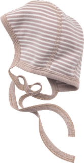 Mütze mit Ringeln, weiß & braun, Gr. 38/39 ALANA