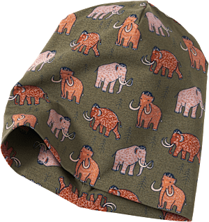 Mütze mit Tier-Muster, grün, Gr. 52/53 ALANA