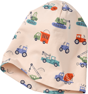 Mütze Pro Climate mit Baustellen-Muster, beige, Gr. 54/55 ALANA