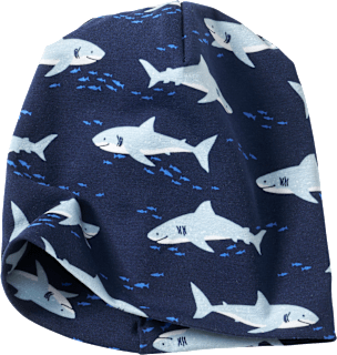Mütze Pro Climate mit Hai-Muster, blau, Gr. 46/47 ALANA