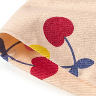 Mütze Pro Climate mit Kirschen-Muster, beige, Gr. 54/55 ALANA
