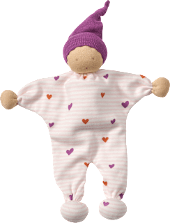 Püppchen mit Herz-Muster, rosa & lila ALANA