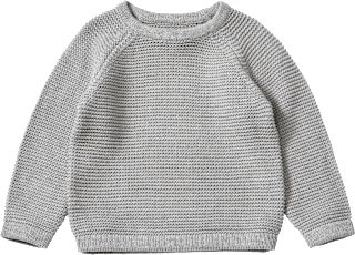 Pullover aus Strick mit Raglan-Ärmeln, grau, Gr. 122 ALANA