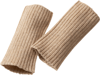 Pulswärmer aus Bio-Wolle, beige ALANA
