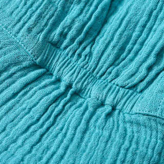 Schirmmütze aus Musselin mit Nackenschutz, blau, Gr. 54/55 ALANA