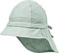 Schirmmütze aus Musselin mit Nackenschutz, grün, Gr. 50/51 ALANA