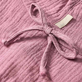 Schirmmütze aus Musselin mit Nackenschutz, rosa, Gr. 52/53 ALANA