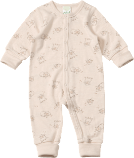 Schlafanzug aus Wolle mit Schaf-Muster, beige, Gr. 98/104 ALANA