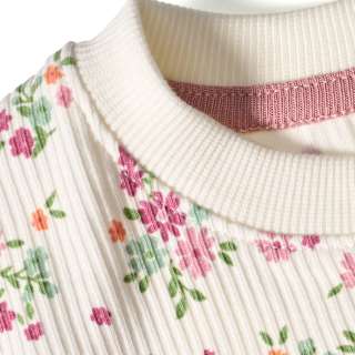 Schlafanzug mit Blumen-Muster, weiß, Gr. 110/116 ALANA