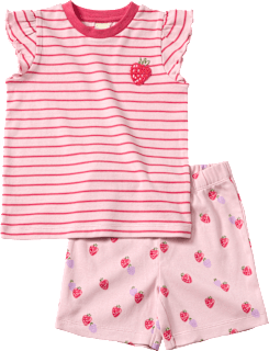 Schlafanzug mit Erdbeer-Muster, rosa, Gr. 110/116 ALANA
