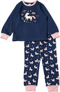 Schlafanzug mit Glow-in-the-Dark Einhorn-Motiv, blau, Gr. 98 ALANA