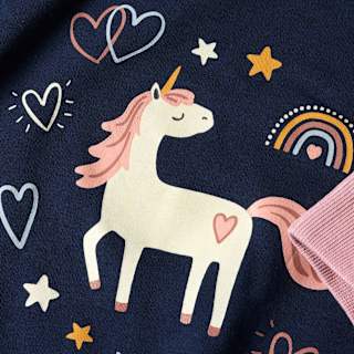 Schlafanzug mit Glow-in-the-Dark Einhorn-Motiv, blau, Gr. 98 ALANA