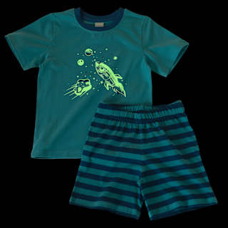 Schlafanzug mit Glow-in-the-Dark Weltall-Motiv, blau, Gr. 98 ALANA
