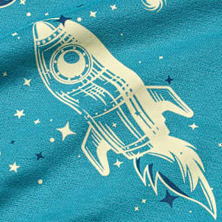 Schlafanzug mit Glow-in-the-Dark Weltall-Motiv, blau, Gr. 98 ALANA