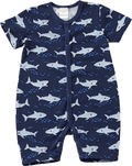 Schlafanzug mit Haifisch-Muster, blau, Gr. 86/92 ALANA