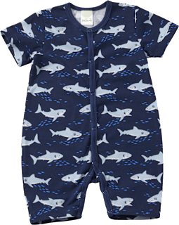 Schlafanzug mit Haifisch-Muster, blau, Gr. 86/92 ALANA