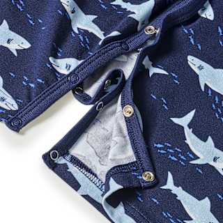 Schlafanzug mit Haifisch-Muster, blau, Gr. 86/92 ALANA