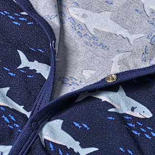Schlafanzug mit Haifisch-Muster, blau, Gr. 86/92 ALANA