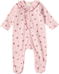 Schlafanzug mit Ripp-Struktur & Blumen-Muster, rosa, Gr. 62/68 ALANA