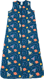 Schlafsack 2 TOG mit Weltall-Muster, blau, 110 cm ALANA