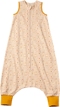 Schlafsack mit Beinen 1 TOG mit Bären-Muster, beige, 100 cm ALANA