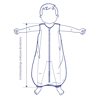 Schlafsack mit Beinen 1 TOG mit Streifen-Muster & Stickerei, braun, 100 cm ALANA