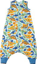 Schlafsack mit Beinen 2 TOG mit Dino-Muster, blau, 110 cm ALANA