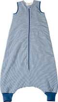 Schlafsack mit Beinen 2 TOG, mit Ringel-Muster, blau, 110 cm ALANA