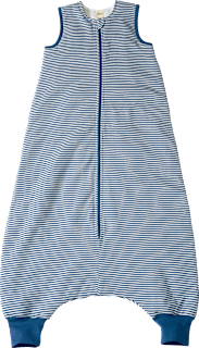 Schlafsack mit Beinen 2 TOG, mit Ringel-Muster, blau, 110 cm ALANA