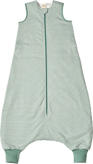Schlafsack mit Beinen 2 TOG, mit Ringel-Muster, grün, 100 cm ALANA