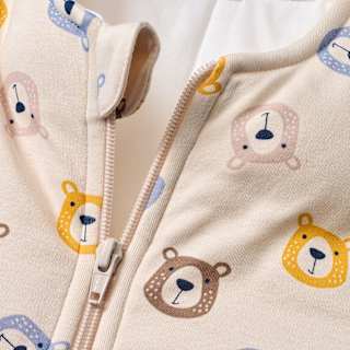 Schlafsack mit Beinen 3 TOG mit Bären-Muster, beige, 100 cm ALANA