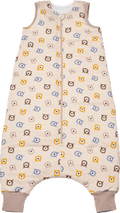 Schlafsack mit Beinen 3 TOG mit Bären-Muster, beige, 100 cm ALANA