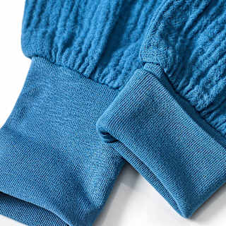 Set aus Musselin mit Wickelshirt & Hose mit Mitwachsfunktion, blau, Gr. 68 ALANA