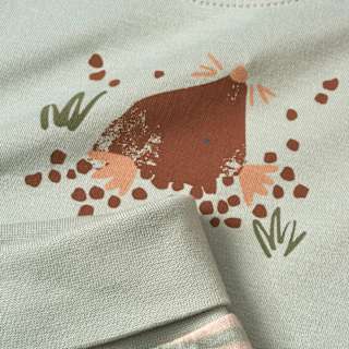 Set mit Langarmshirt & Hose mit Mitwachsfunktion, grün & beige, Gr. 68 ALANA