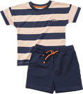 Set mit Ringel-Muster & Auto-Stickerei, blau, Gr. 104 ALANA