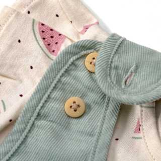 Set mit Shirt mit Melonen-Muster & Latzhose, grün & rosa, Gr. 62 ALANA