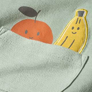 Set mit T-Shirt und Latzhose mit Obst-Muster, grün, Gr. 86 ALANA