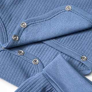 Set mit Wickelbody und Hose mit Hund-Applikation, blau, Gr. 62/68 ALANA