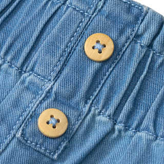 Shorts aus Denim mit Holzknöpfen, blau, Gr. 104 ALANA