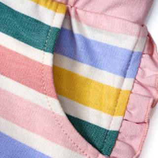 Shorts mit Streifen-Muster & Rüschen, rosa, Gr. 80 ALANA