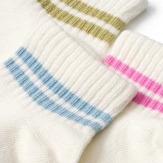 Sneaker Socken mit Streifen, weiß, Gr. 31/33 ALANA