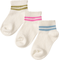Sneaker Socken mit Streifen, weiß, Gr. 31/33 ALANA