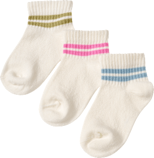 Sneaker Socken mit Streifen, weiß, Gr. 31/33 ALANA