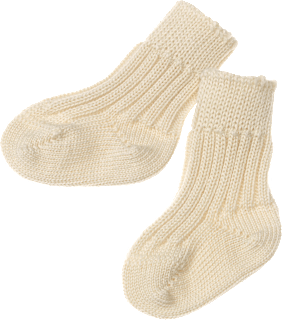 Socken aus Bio-Schurwolle, weiß, Gr. 15/16 ALANA