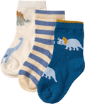 Socken mit Dino-Motiv, beige + blau, Gr. 27/29 ALANA