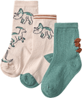 Socken mit Dino-Muster, beige + grün, Gr. 23/26 ALANA
