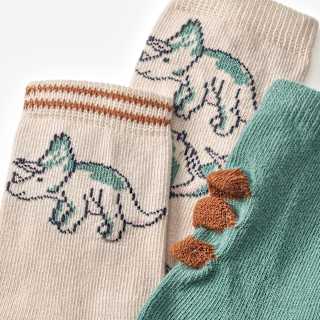 Socken mit Dino-Muster, beige + grün, Gr. 23/26 ALANA