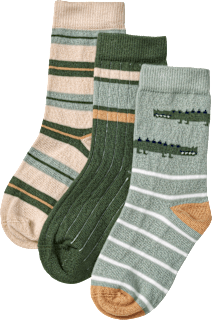 Socken mit Ripp-Struktur & Krokodil-Motiv, grün, Gr. 31/33 ALANA