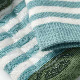 Stoppersocken mit Faultier-Motiv, grün + weiß, Gr. 25/26 ALANA